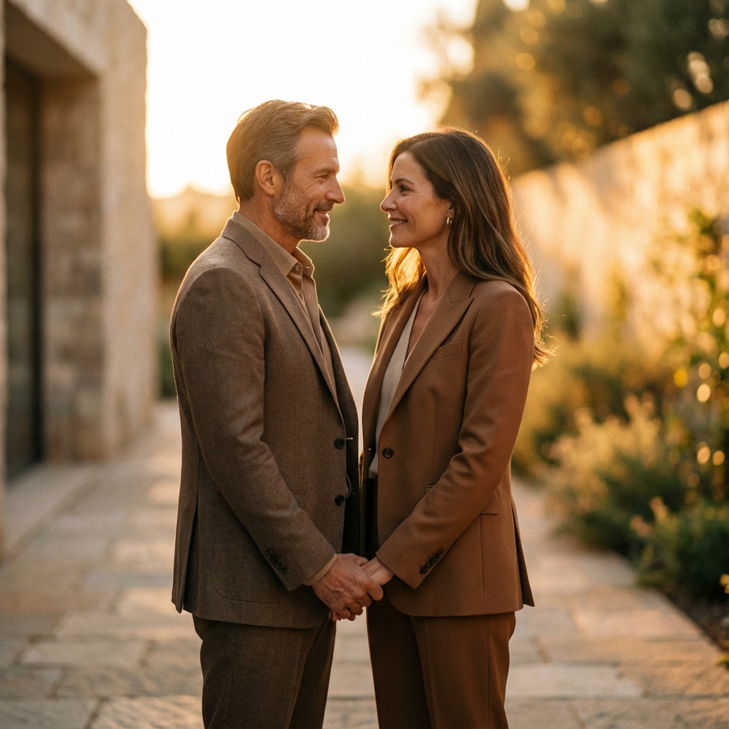 Pareja feliz mejorando su relación